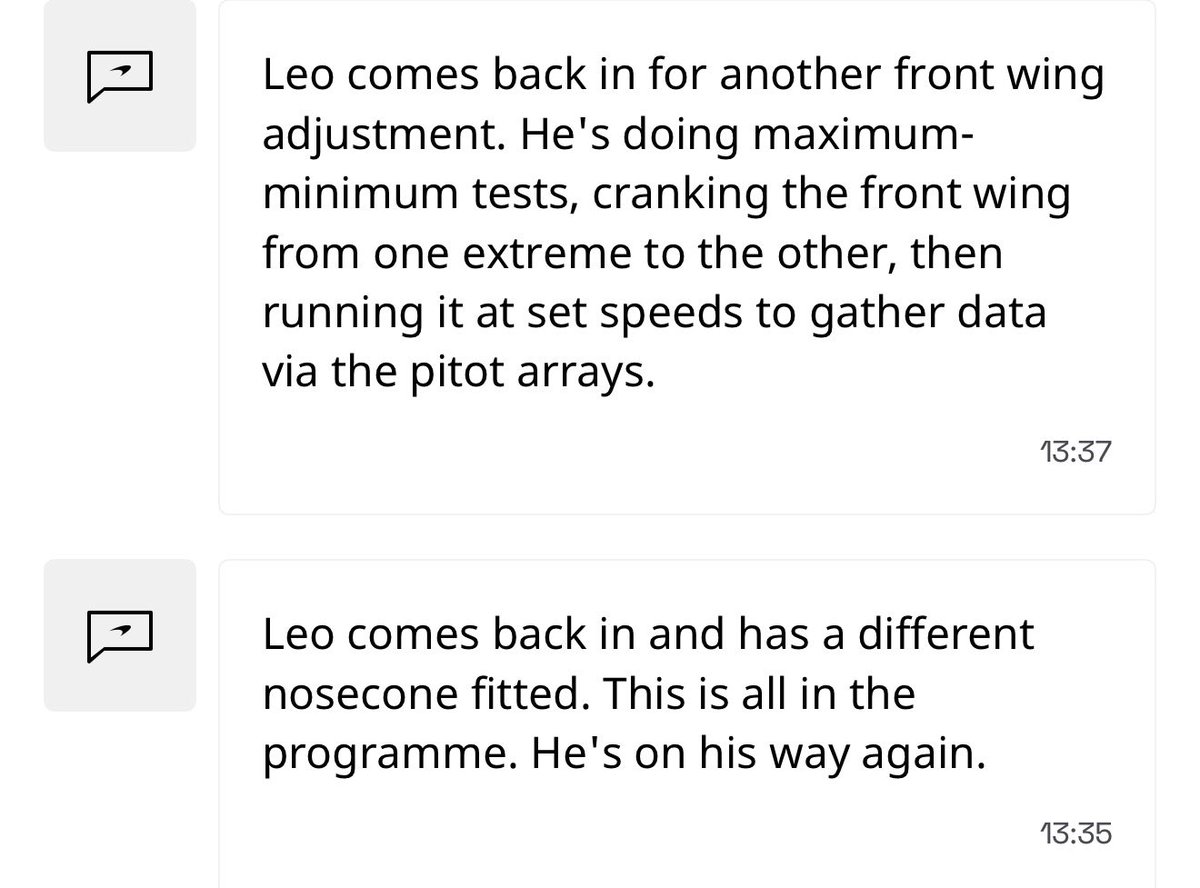 ln4norris's tweet photo. update on leo’s run plan https://t.co/jfI0ekSgPw