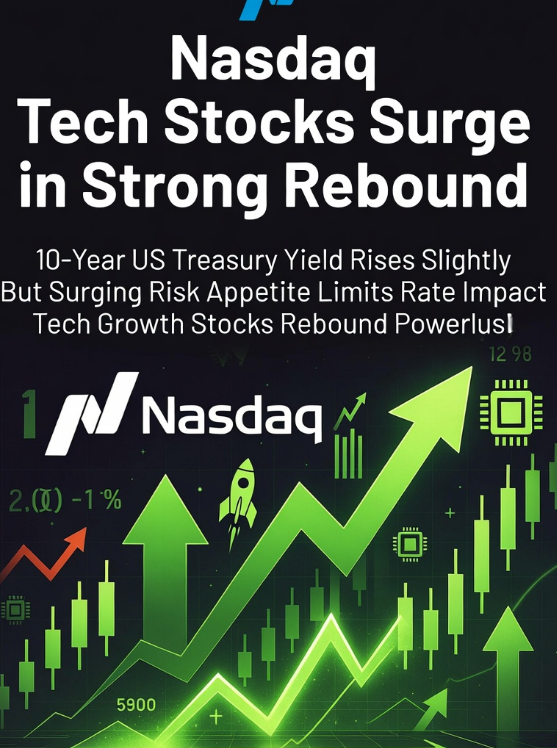 thatxime_'s tweet photo. 🚨The yield on the 10 year US Treasury note edged up slightly

Nevertheless, market risk appetite has rebounded markedly in this round, leading to limited interest rate volatility, which failed to prevent a strong collective rebound in Nasdaq technology growth stocks. https://t.co/0jvmITuS0g