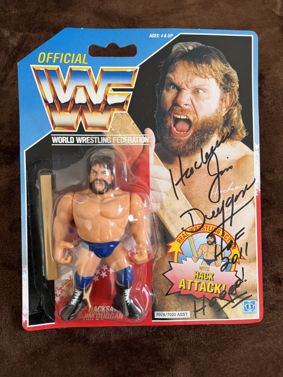 kazgearmania's tweet photo. #FigureFriday
#WWF Hasbro signed Hacksaw Jim Duggan🇺🇸 It was really nice seeing you at #Wrestlecon again this year👍🏻 He is one of my heroes from childhood✨ #JimDuggan #WWE https://t.co/oXY63ZqJOU