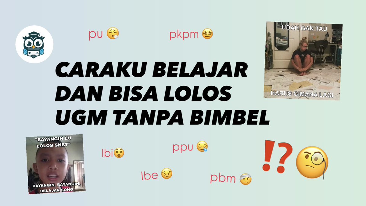 oceaannbluee's tweet photo. AKU KETERIMA TEKNIK SIPIL UGM… tapi prosesnya ga seindah itu 🫠

📢 Calling out akt 27, akt 28, semigap/gapyear yang lagi bingung caranya buat mulai belajar secara mandiri 😉📚

— a thread by @oceaannbluee https://t.co/NIjpYOjfiW