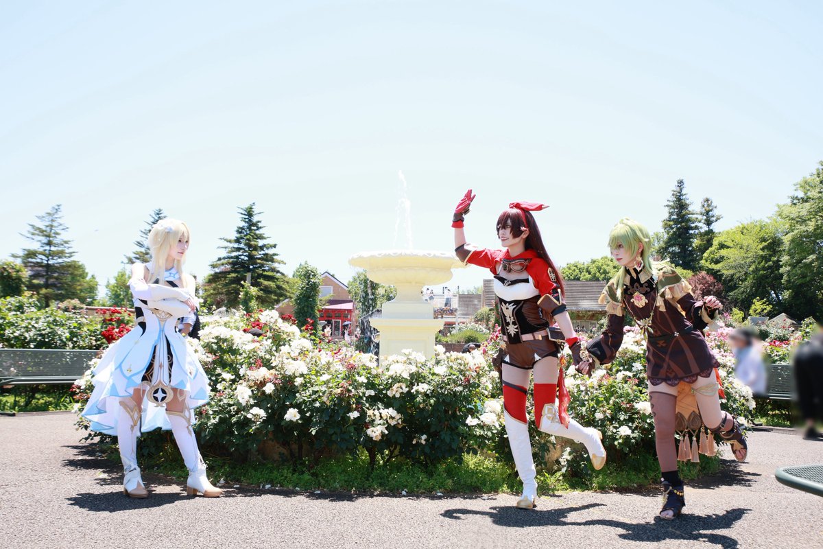 ryu_ki_chan's tweet photo. 【原神/コスプレ】
蛍→@_matsu_tsun 
アンバー→@ru7_cos 
コレイ→龍
photo→友紀さん(@yuuk70423 ) https://t.co/BwlRt8oKx6