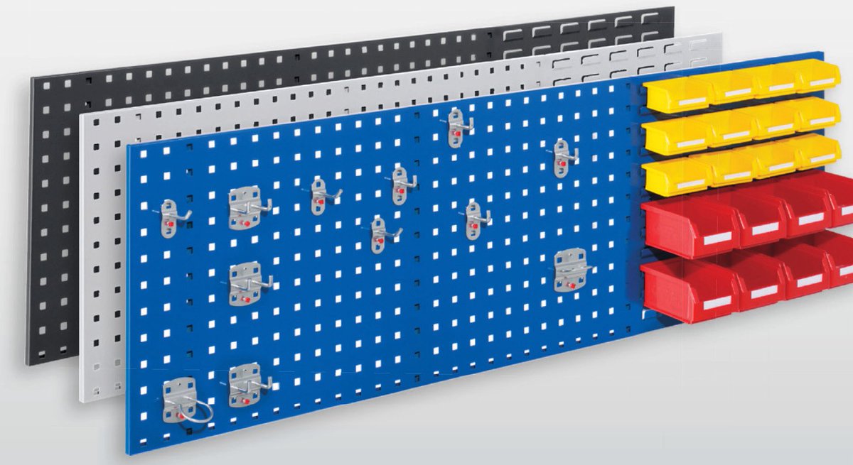 equiptowork's tweet photo. Rasterplan system. The professional choice for Tool Boards Tool hooks and holders. Top quality steel welded construction and paint finish. 4 tool panel sizes: 500, 1000, 1500, 2000mm x 450mm for walls, workbenches, trolleys and workstations. 10 different colour options. https://t.co/0MAy5wkxA5