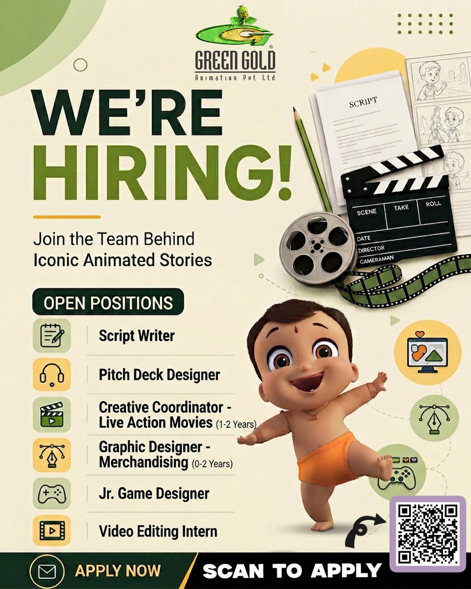 greengoldtv's tweet photo. We are looking for creative driven minds who are excited to be part of projects that entertain audiences and shape meaningful experiences.
Apply Now: https://t.co/UUXeWXO5Jy
#WeAreHiring #GreenGoldAnimation #GreenGold #GreenGoldCareers #CreativeOpportunities #ApplyNow https://t.co/AQ0bqwF8Yg