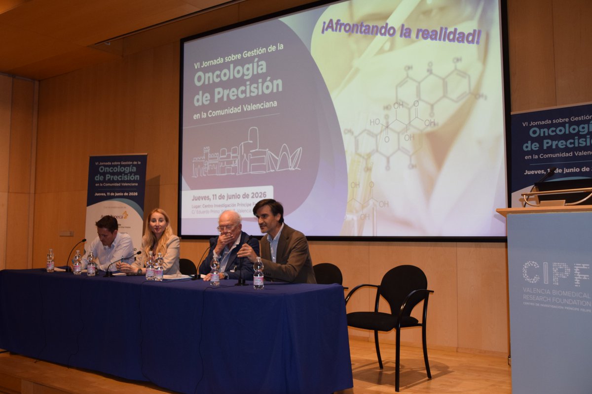 CIPFciencia's tweet photo. La Directora general de Investigación e Innovación de @GVAsanitat Mariola Penades inauguró ayer en el CIPF la VI Jornada de Oncología de Precisión en la Comunidad Valenciana, una iniciativa científica que reúne a expertos para compartir avances en este campo. https://t.co/Nu1BiJ7HoA
