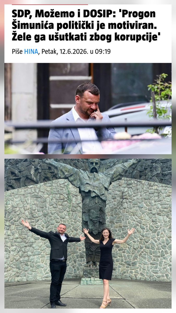 OreskovicDalija's tweet photo. Ne znam je li Viktor Šimunić kriv ili ne, ako je neka se istraži i dokaže, ali znam da njegova borba protiv HDZ-ove koprupcijske hobotnice u sportskim savezima, i otpor zlouporabi DORH-a i Uskoka za borbu protiv političkih protivnika, zaslužuje podršku svih oporbenih stranaka. https://t.co/nrdvizN2BK