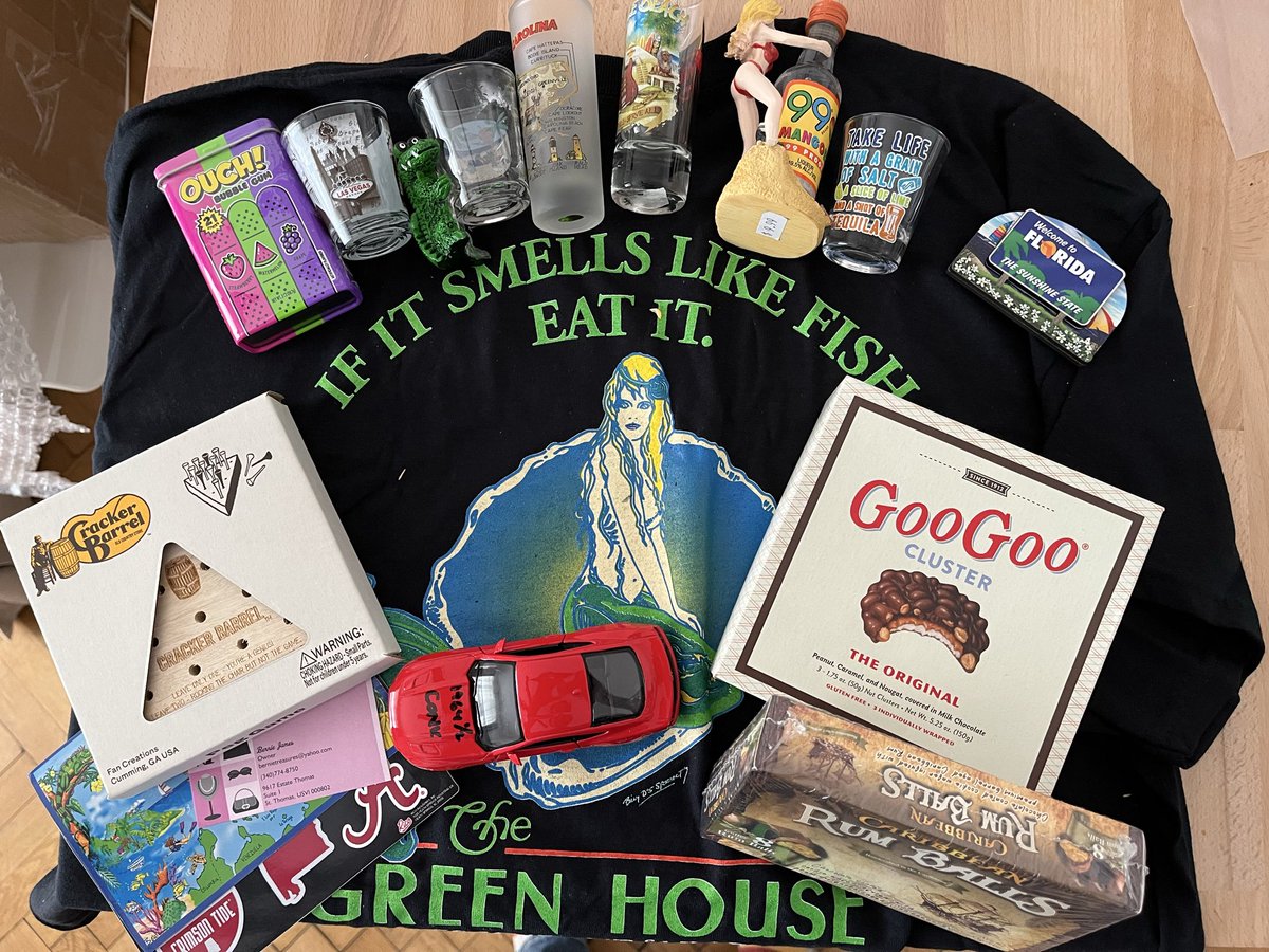 Berniemanski's tweet photo. I didn‘t get rich in € from crypto, but I did get rich on awesome new peops in my life. Just sending eachother gift boxes across the ocean. Thanks @beanugz you kind of awesome! Love the t-shirt and the 1964 mustang I‘ve been dreaming off😂! https://t.co/1QOq26ehiv