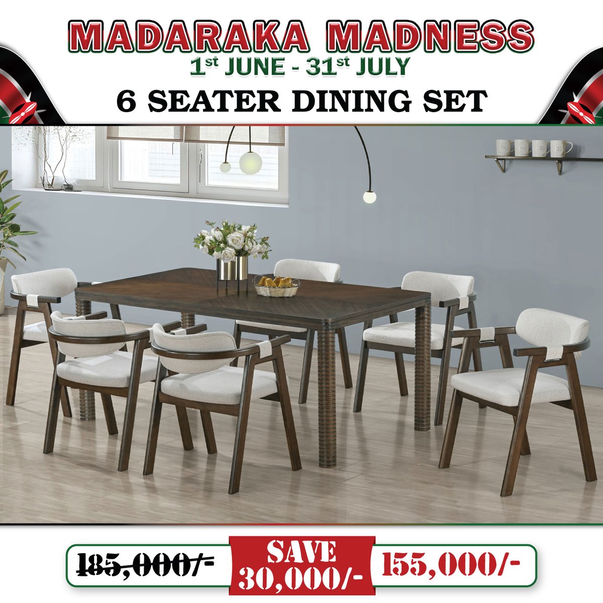 Dignity_Kenya's tweet photo. Redefine your dining space with elegance that speaks for itself. Our newly designed dining set collection blends timeless beauty, modern aesthetics, and exceptional craftsmanship, all at prices you'll love. https://t.co/6KHLx7pbsj