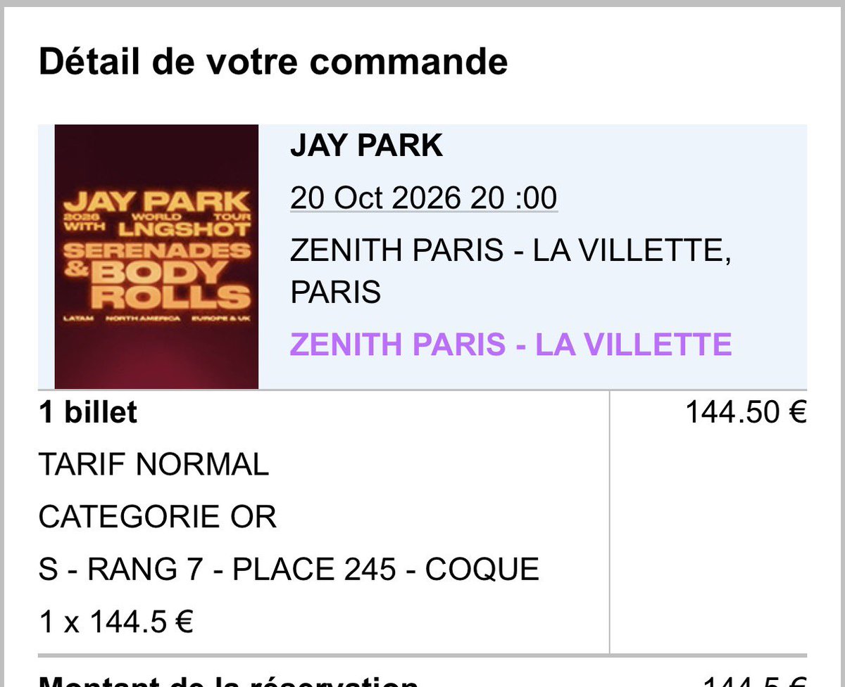 Taeminggung's tweet photo. WTS Jay Park Zenith PARIS 20/10 https://t.co/grKzK94VDn
