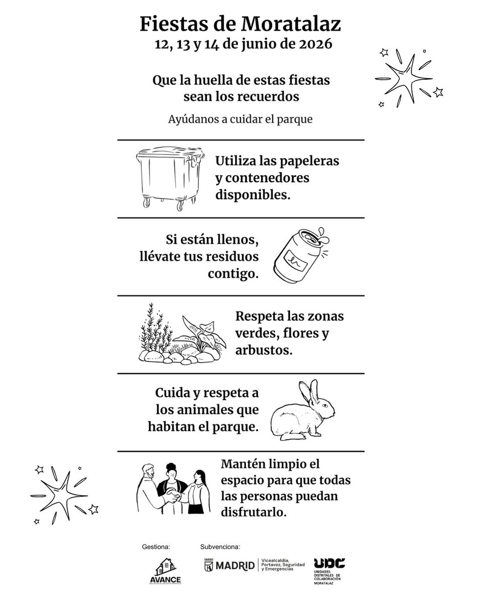 udcmoratalaz's tweet photo. 🌿🎉 Con motivo de las Fiestas de Moratalaz, hemos instalado carteles de sensibilización en el entorno del recinto ferial de la Cuña Verde para promover el cuidado del parque.
Que la huella de estas fiestas sean los recuerdos. 🌱 https://t.co/MqnqWf5RWP