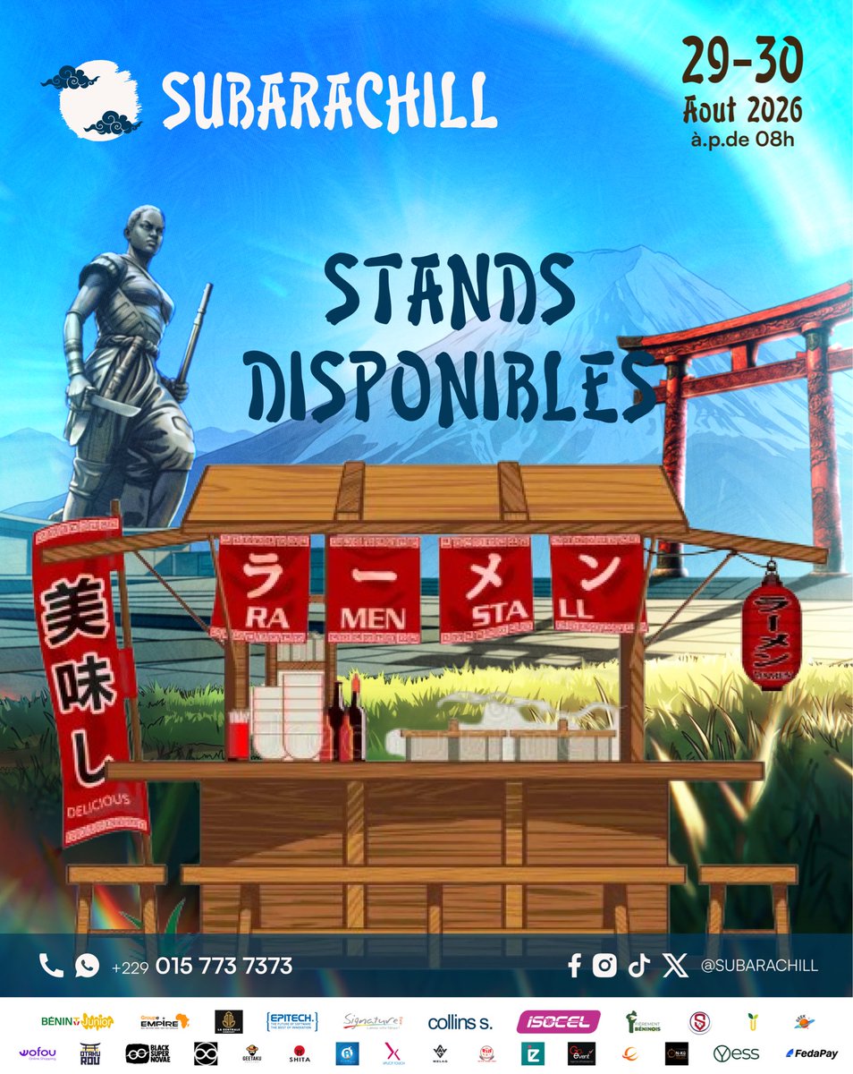 subarachill's tweet photo. 🚨𝐌𝐢𝐧𝐚 ! 𝐋𝐞𝐬 𝐬𝐭𝐚𝐧𝐝𝐬 𝐒𝐮𝐛𝐚𝐫𝐚𝐜𝐡𝐢𝐥𝐥 𝐬𝐨𝐧𝐭 𝐨𝐮𝐯𝐞𝐫𝐭𝐬 𝐚̀ 𝐥𝐚 𝐫𝐞́𝐬𝐞𝐫𝐯𝐚𝐭𝐢𝐨𝐧 𝐝𝐞̀𝐬 𝐦𝐚𝐢𝐧𝐭𝐞𝐧𝐚𝐧𝐭 !
Exposez, vendez, faites rayonner votre marque les 𝟐𝟗 𝐞𝐭 𝟑𝟎 𝐚𝐨𝐮̂𝐭 . Places très limitées, ne tardez pas ! 😄 https://t.co/RW3OPVvxuj