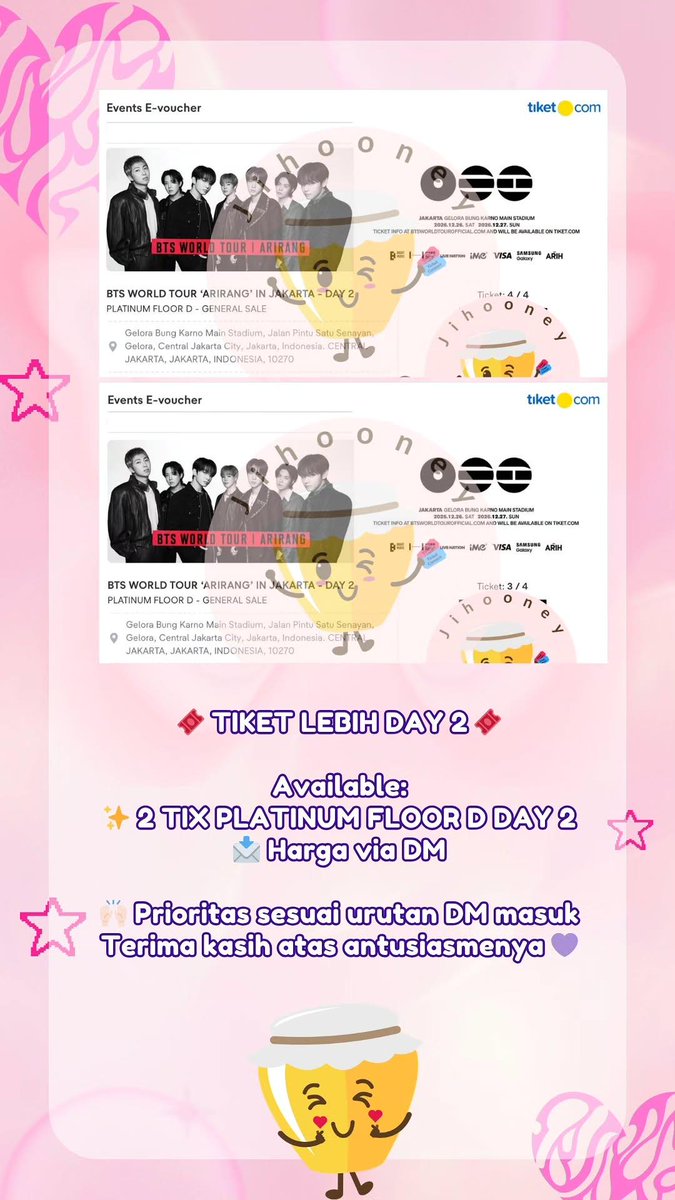 Jastip tiket BTS JihooneyCity tweet media