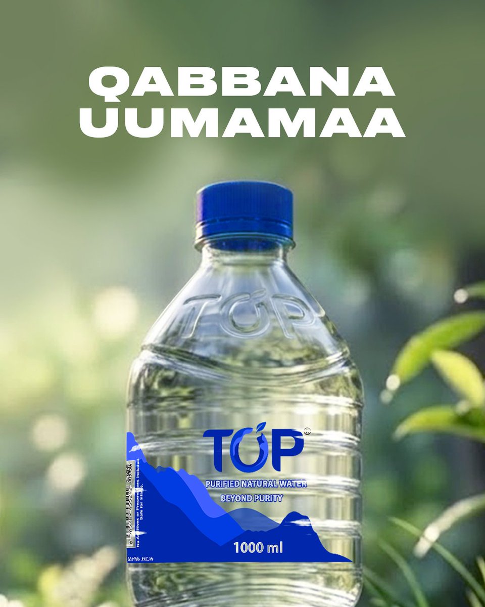 Topwatereth's tweet photo. Qabbana Uumamaa
.
#Topwater #BeyondPurity #TopwaterInEthiopia #waterinethiopia https://t.co/crluzDzaW4