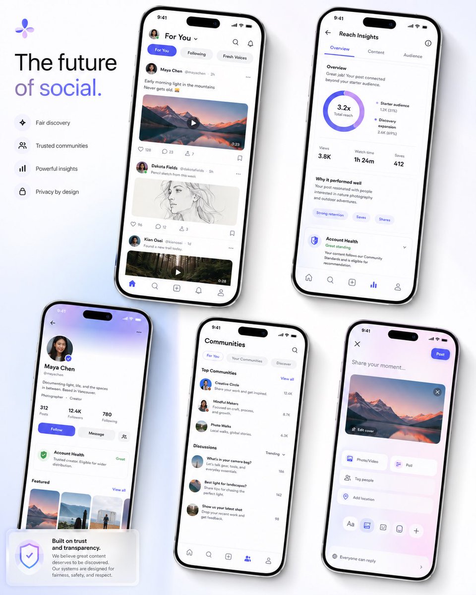 alderframe's tweet photo. Most social apps reward whoever already has attention.

SaySpace is being built for fair discovery instead.

First public look attached.

Built by Alderframe.

Be brutal: what feels strongest from this preview, and what would make you want to try it?

#BuildInPublic #iOSDev https://t.co/Ud4mxEaWyF