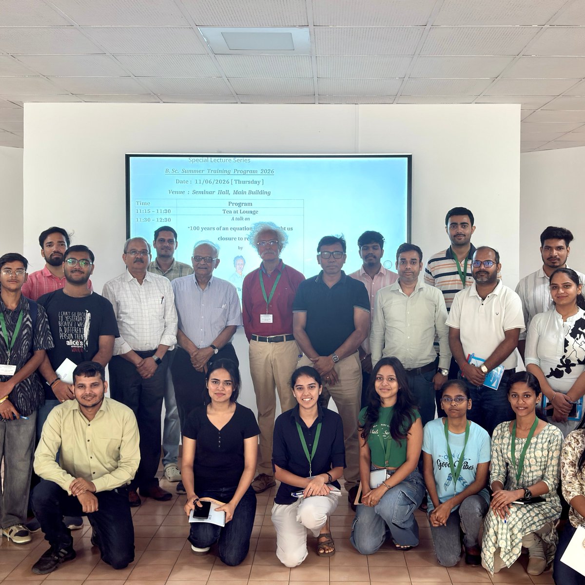 iuac_official's tweet photo. 🔬 Special Lecture Series | https://t.co/iGkWB2GCyK. Summer Training Program 2026.

An insightful session by Prof. K. Thyagarajan (Former Professor of Physics, IIT Delhi) on the topic: "100 Years of an Equation that Brought Us Closer to Reality"

The lecture explored the remarkable journey of the Schrödinger Equation, wave mechanics, quantum states, entanglement, and their role in modern quantum information science and technology.

A fascinating glimpse into a century of quantum discoveries and their impact on our understanding of reality.