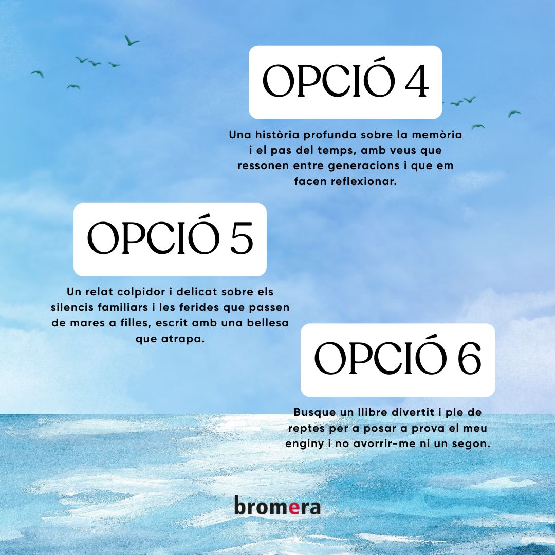 bromera's tweet photo. 🏝️ Quin llibre t’enduries a una illa deserta?

Posem a prova el teu instint lector amb este joc ràpid! 🤔🤩

💬 Conta’ns en comentaris si t'ho hem encertat.

🔗 https://t.co/CbQetr8HkK

#Bromera #Estiu26 #EstiuLector #LiteraturaEnValencià #EstiuBromera https://t.co/K9BV0OcSOu