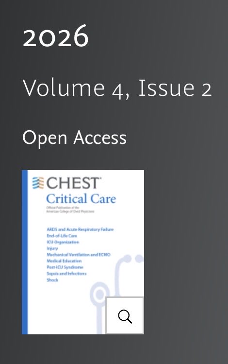 HBGMD's tweet photo. 📦 It’s here: #journal_CHESTCritCare’s June 2026 issue! (Vol 4, Iss 2)

Jam packed with:
✔️ 13 original res papers
✔️ 2 res letters
✔️ 3 editorials
✔️ 4 HIDIs
✔️ 1 special feature
✔️ 2 CIPCs
✔️ 5 correspondences

https://t.co/hfSGW7nZuK

#OpenAccess w something for everyone! 🎉 https://t.co/BU6TsVTCCi