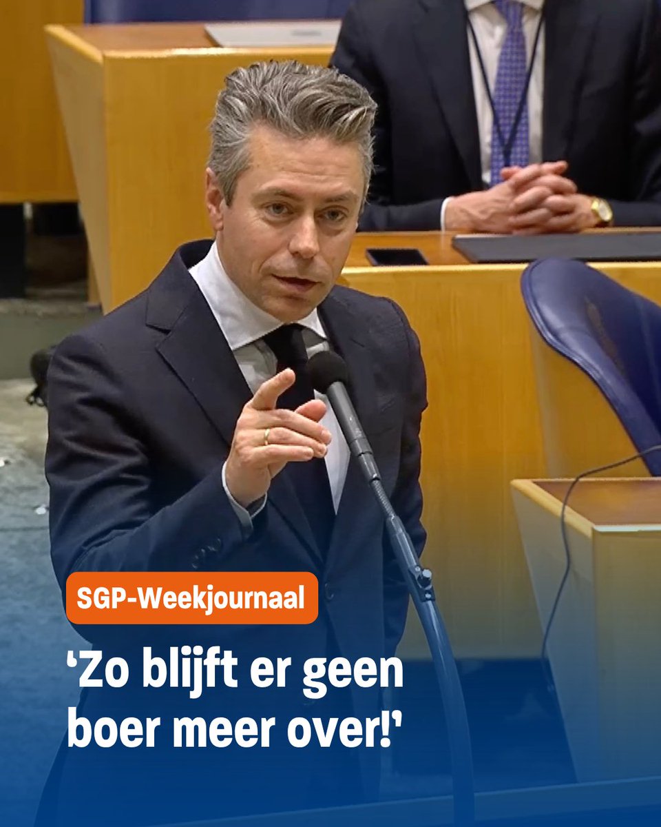 SGPnieuws's tweet photo. Hardwerkende boerengezinnen worden neergezet als 'piekbelasters'. En het laatste nieuws over de stikstofplannen van D66, VVD en CDA belooft weinig goeds. 

Chris Stoffer, die maandag samen met premier Jetten op het boerenerf in Uddel was, ziet 'donkere stikstofwolken'.

Bekijk hier het SGP-weekjournaal: https://t.co/nnTab1Ej2x
