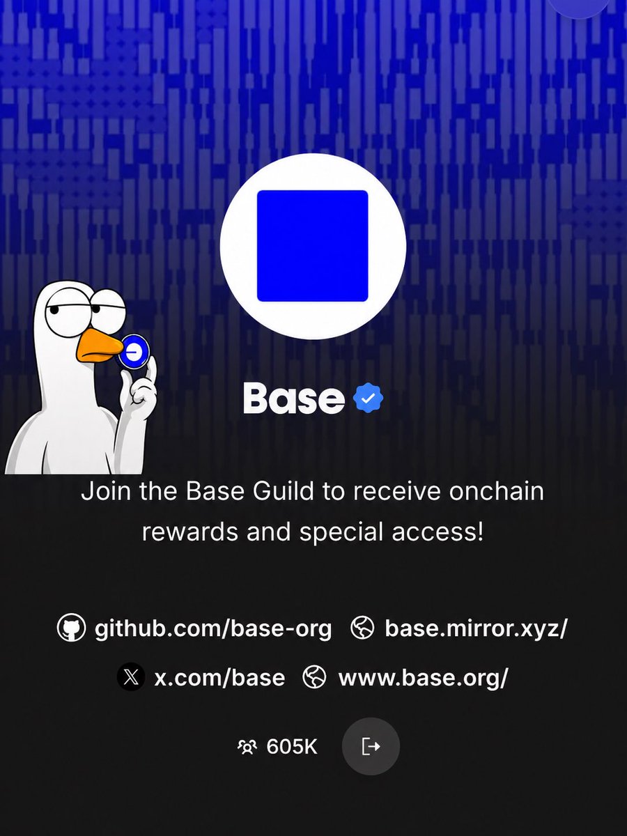 itMolka's tweet photo. 💙 A new Base Guild role is now live!

If you haven’t claimed it yet, it only takes a few seconds:

🔗 https://t.co/sy2YEvwdpu

✅ No requirements
🌍 Open to everyone
⚡ Free to claim

Also, it might be a good time to collect other Base ecosystem roles while they’re available. With the Base airdrop rumored to be getting closer, having more roles could potentially help you qualify for future rewards.

Nothing is guaranteed, of course, but it’s a quick and free opportunity that’s worth checking out.

Good luck! 🚀💙