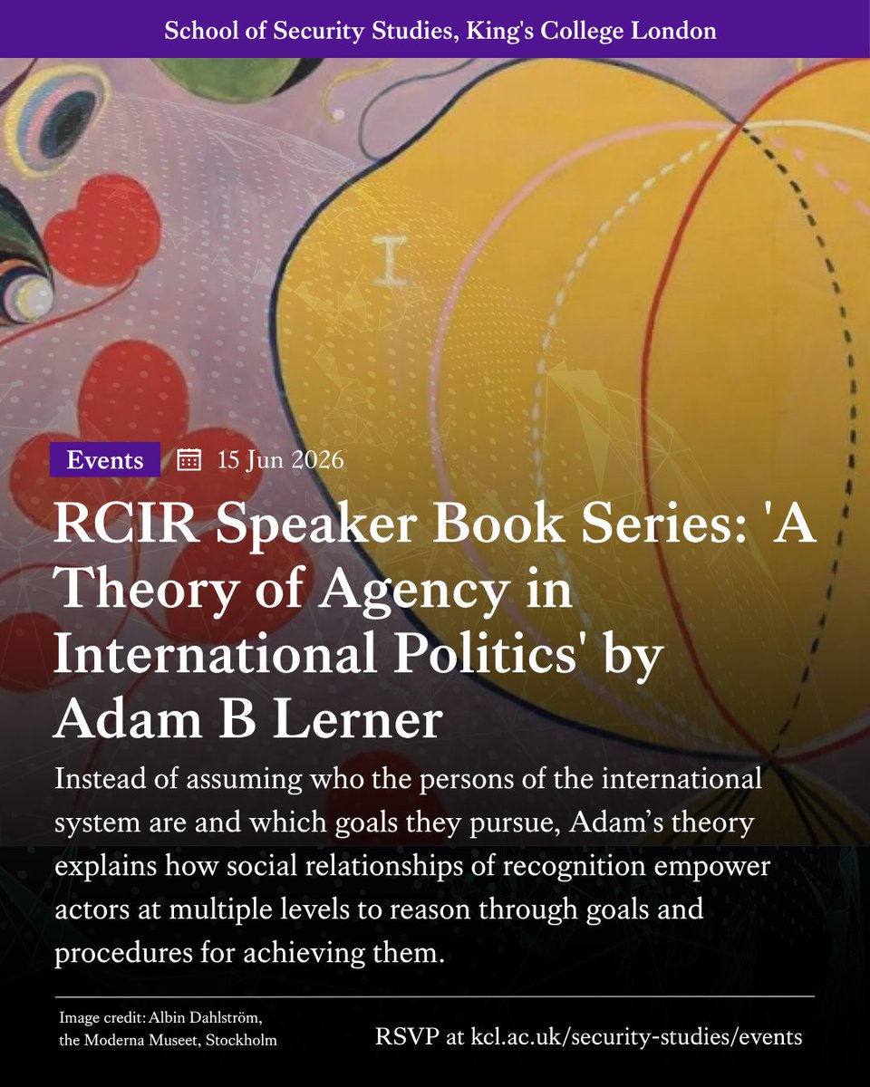 warstudies's tweet photo. ⏰ Next MON: The Research Centre in International Relations is delighted to invite you to the book talk by Dr Adam B Lerner. 
🗓️ 15 Jun | 🕓 16:00-18:00 | 📍Strand Campus
Join us🔗 https://t.co/nX5zWi11og https://t.co/1LTFGG8TDv