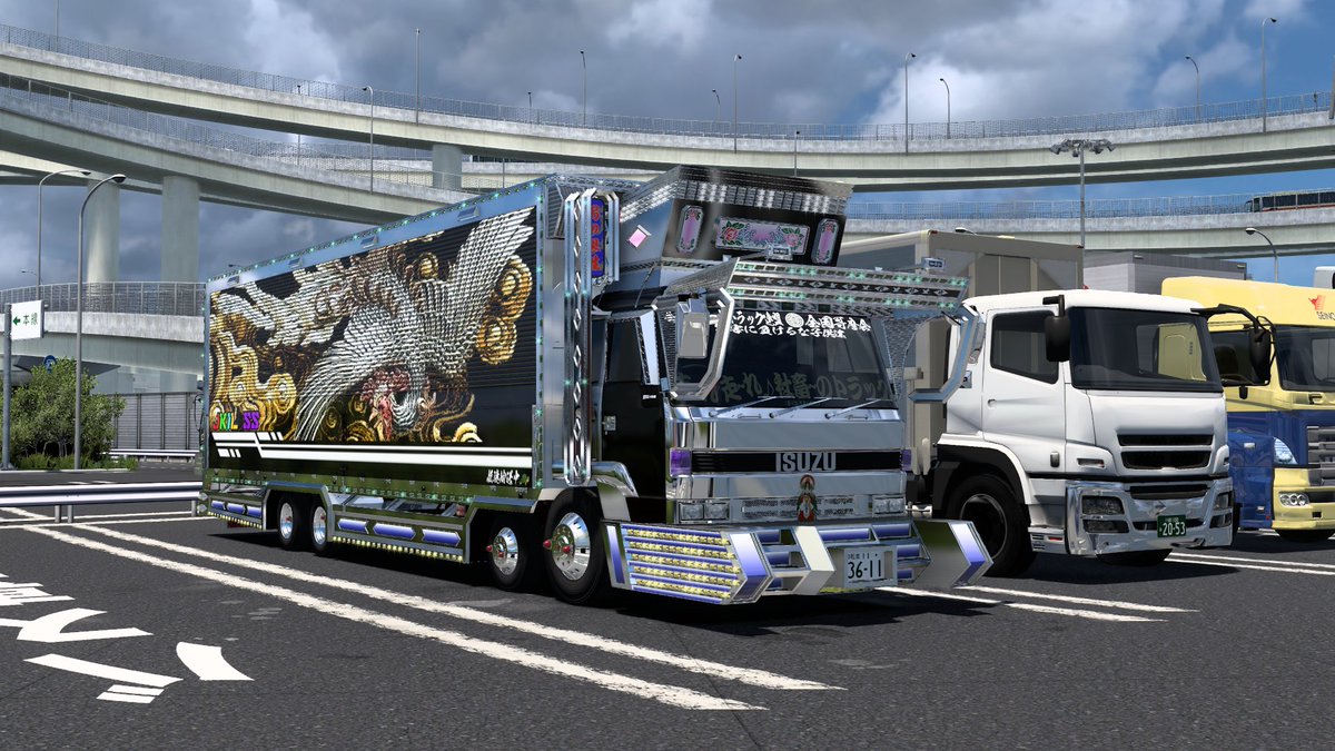 O78984866's tweet photo. shnaさんが公開してくれた修正パックのおかげで、
1.59でもいすゞ810に乗れるようになりました。
本当にありがとうございます<3

#ets2 
#ets2jp
#shna
#isuzu810
#神龍帝
#竜神丸 https://t.co/DpBKbBy2YI