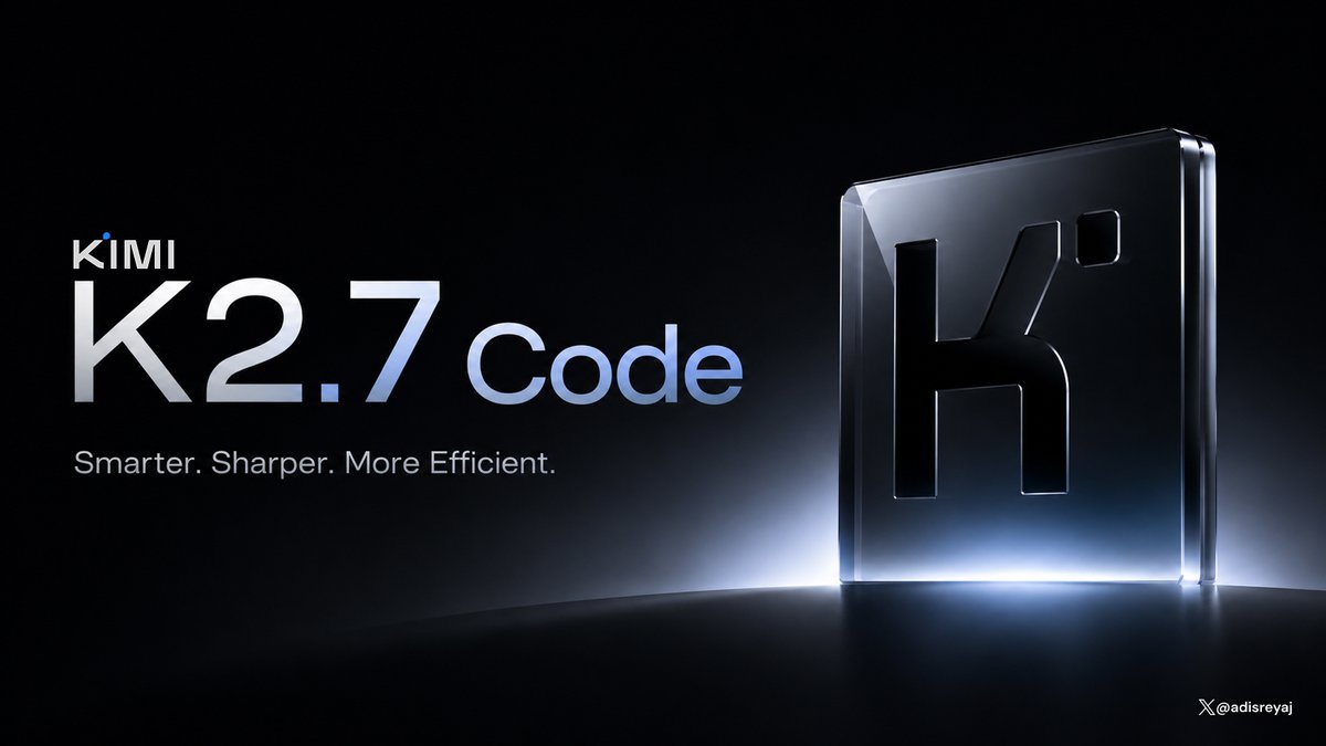 AdiSreyaj's tweet photo. Kimi has been my favorite open source model to build with lately.

Now K2.7 Code is out.

Better coding performance, lower reasoning-token usage, stronger instruction following — exactly the kind of improvements that matter when you’re actually using these models in dev workflows.

Super excited to test this in real projects.

https://t.co/A9oBaHLjW8