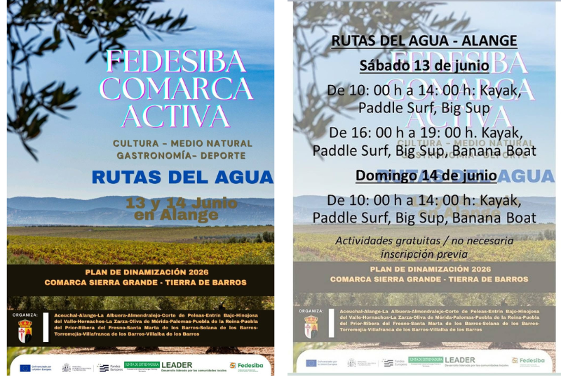 PromedioBadajoz's tweet photo. 🚣‍♀️🏄#PlanEco para este fin de semana en Alange, con actividades acuáticas, divertidas y refrescantes, que podrás disfrutar de forma gratuita y sin inscripción previa.

#ODS3 @TurismodeAlange https://t.co/AG7sbYc3Ed