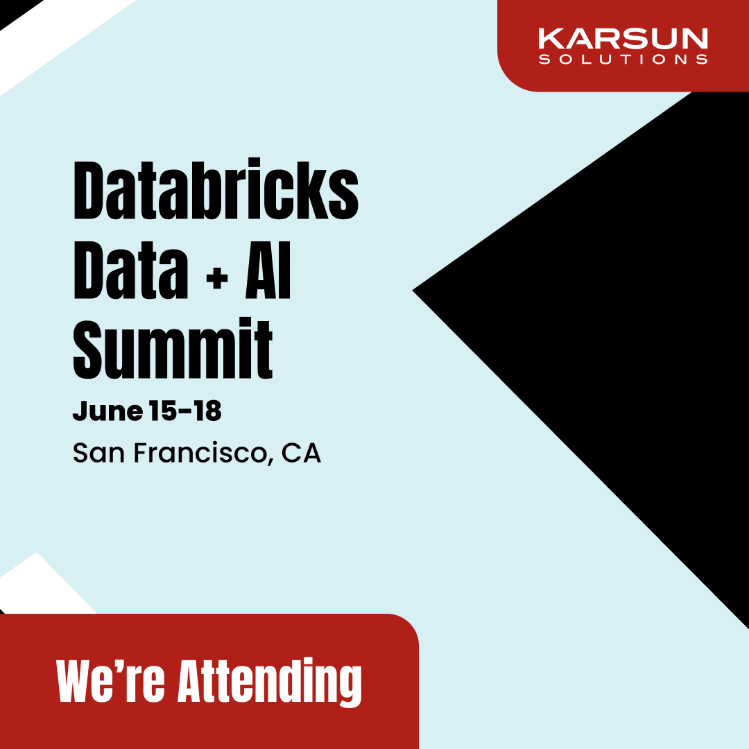 KarsunLLC's tweet photo. Connect with Karsun's Data and AI Experts. We're attending the Databricks Data + AI Summit!

#DataAISummit #Databricks #DataSolutions #EveryNext #TeamKarsun https://t.co/UWpOPo4doG