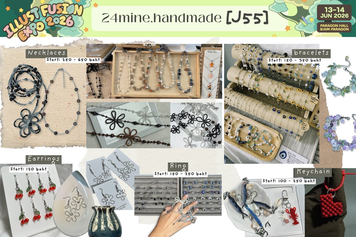 24minehandmade's tweet photo. #IFEXPO26 แวะมาแปะใบเมนูค่าาา! (J55)
รอบนี้ไปครึ่งโต๊ะ แต่ไปสองวันเลยนะฮะ 

แวะมาเติมของใหม่กันหน้าบูธกันน้าา https://t.co/UizdWeHmdW