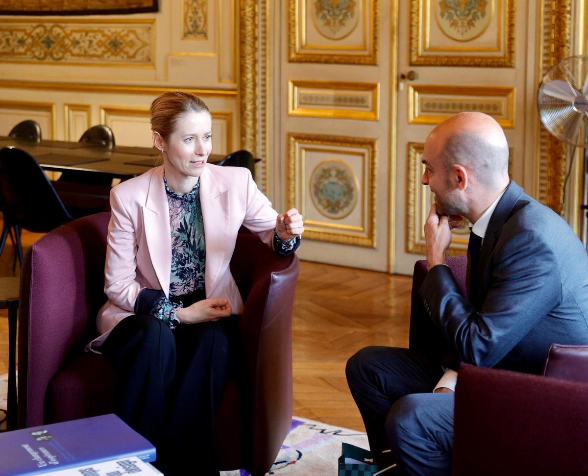 kajakallas's tweet photo. It is a pleasure to be in Paris today for talks with @jnbarrot. 

We spoke about the state of talks to end the Iran war and further strengthening our common EU foreign policy decision-making.

Together, we are working to build a stronger and more united Europe - one that acts with purpose, upholds its values, and defends our shared European interests.

Later today, I will also address the Two-State Solution Conference hosted by France in support of the Palestinian and Israeli civil societies committed to peace.