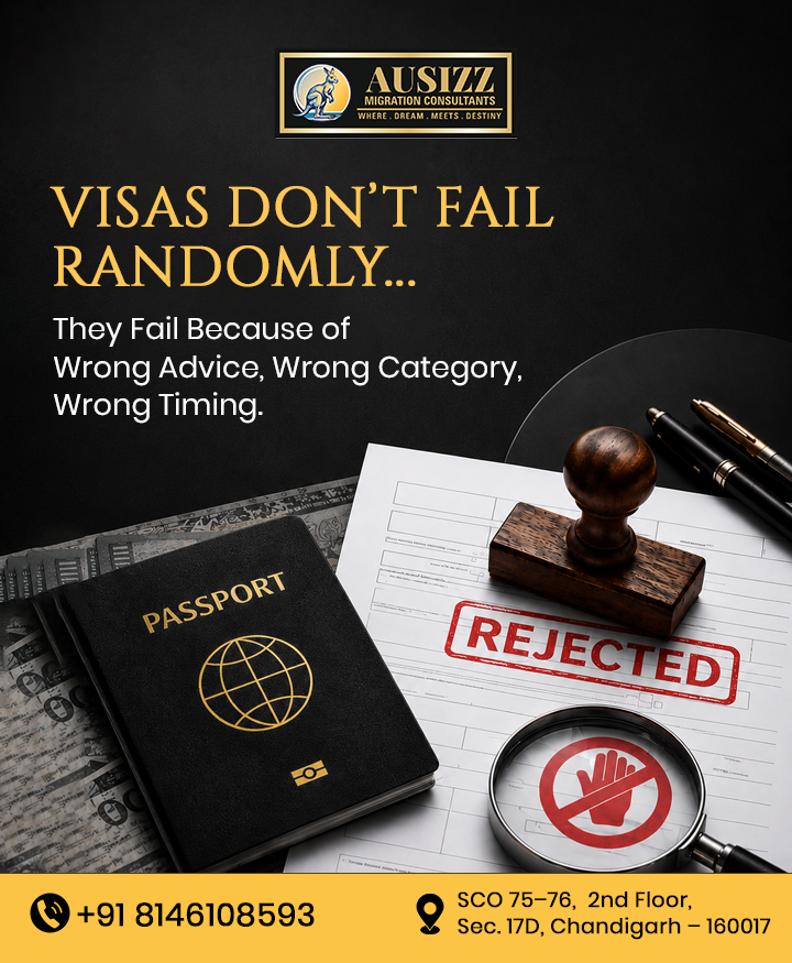 Ausizzmigration's tweet photo. Visa refusals aren’t random. ❌
Wrong advice, wrong category &amp; poor timing can cost your future plans.

Get expert visa guidance with Ausizz Migration Consultants. 🌍✈️
📞 81461 08593
🌐 https://t.co/fPunNY2YEm

#VisaSuccess  #ImmigrationConsultant #AusizzMigrationConsultants https://t.co/CQXxxlEH0r