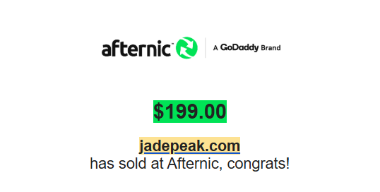 domainjobcom's tweet photo. 🎉jadepeak .com just sold for $199 on Afternic!
Brandable .coms are still moving. Short, memorable, and easy to say = money.
Domain flipping isn’t dead in 2026.
What’s a cool domain you own or recently sold? 🔥
#DomainNames #DomainInvesting https://t.co/bLQyFfObAP