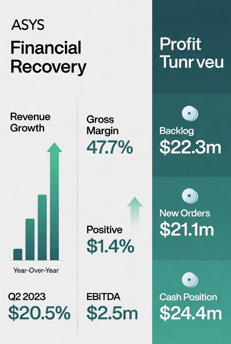 ZachWellsM's tweet photo. With AI-driven demand recovery and the premiumization of its product portfolio as its core growth drivers, $ASYS has repeatedly and substantially reinforced market expectations regarding its revenue growth, stable gross margins, and high profitability through its Q2 FY2026 results and upward Q3 guidance. The company has consistently delivered earnings that significantly exceeded expectations, and management has demonstrated strong confidence, emphasizing that robust demand for AI-related reflow equipment, sustained high gross margins, and emerging operational leverage will drive significant growth for the full year 2026. Today’s stock price surged by over 17%, fully reflecting the market’s strong endorsement of the AI semiconductor equipment theme and optimistic expectations for earnings recovery.

Net Revenue: $20.5 million, up 31.4% year-over-year and 8% quarter-over-quarter, at the high end of guidance and significantly exceeding analyst estimates (approximately $19.5 million).
Gross Margin: 47.7% (nearing 48%), up 297 basis points from Q1 and showing a significant recovery compared to the same period last year.
Net Income: GAAP $1.2M ($0.08 per share), Non-GAAP $1.5M (EPS $0.10), significantly exceeding consensus estimates ($0.05), marking a turnaround from a loss to a profit year-over-year and a substantial improvement.
Adjusted EBITDA: $2.5 million (margin of 12.3%), an increase of $1.1 million from Q1 and $3.9 million from the same period last year.
Other: New orders of $21.1 million, backlog of $22.3 million, cash of $24.4 million, and operating cash flow of $2.1 million. 
Q1 to Q2: Consecutive beats: Both revenue and EPS significantly exceeded expectations, with demand for AI reflow equipment serving as the primary growth driver.
Q3 guidance raised: Revenue guidance of $20.5M–$22.5M (midpoint above market expectations), with a low double-digit Adjusted EBITDA margin, demonstrating strong momentum.
Optimized product mix: The share of AI advanced packaging equipment has increased significantly, with high-ASP products driving gross margins close to historical highs.
Widespread recognition from capital markets: Completion of a $60M oversubscribed equity offering.
Short-term target price (weeks to months): $24–$28
Appropriate future sell price (6–18 months): $32–$38+

#ASYS 
#AmtechSystems 
#SemiEquipment 
#AIChipPackaging 
#AdvancedPackaging 
#SemiconductorEquipment 
#Russell3000