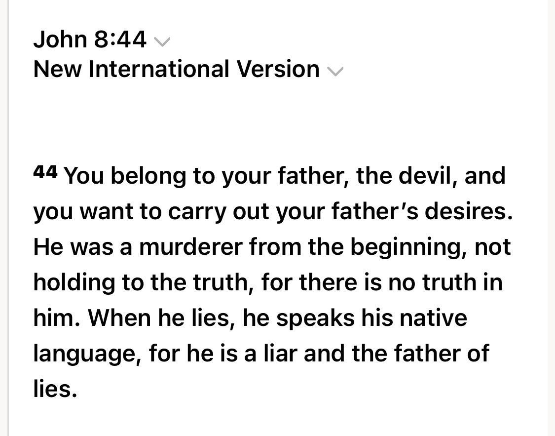 darkeyesmiling's tweet photo. @Zoogie22 Satanic — evil and as far from Christ and what the Bible says as you can be… https://t.co/nL7R0lhdlX