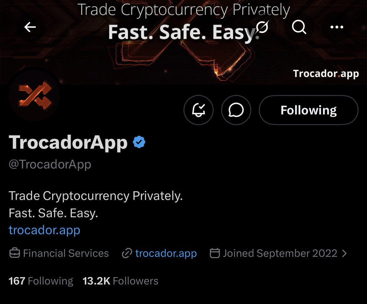 HodlHawk3's tweet photo. @TrocadorApp All done ✅ https://t.co/K4ScmlzEup