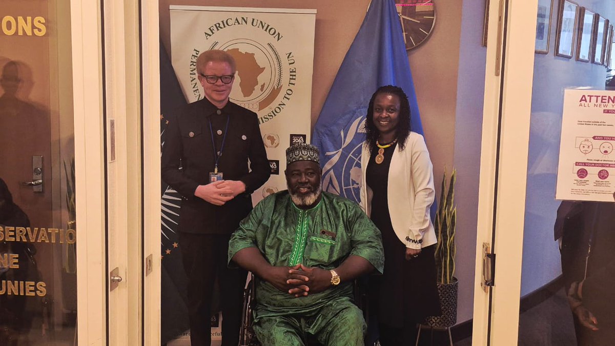 ADFSecretariat's tweet photo. At #COSP19, ADF Chairperson Idriss Maiga called for accelerated ratification and implementation of the #ADP. He also condemned ongoing attacks and killings of persons with albinism, stressing that such violence must end. 

Read his speech: https://t.co/VAMLqg02Pb https://t.co/7Omltp6uwY