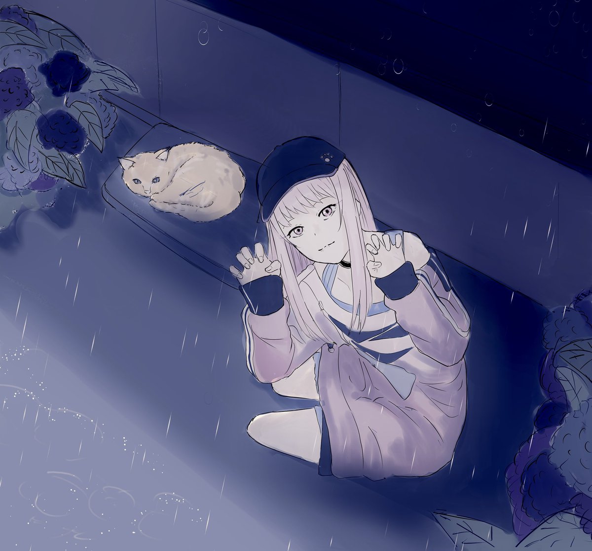 maruzamasu827's tweet photo. 一緒に雨宿り瑞希ちゃん☔️🐈‍⬛
 #prsk_FA https://t.co/Q1XUKsrkXV