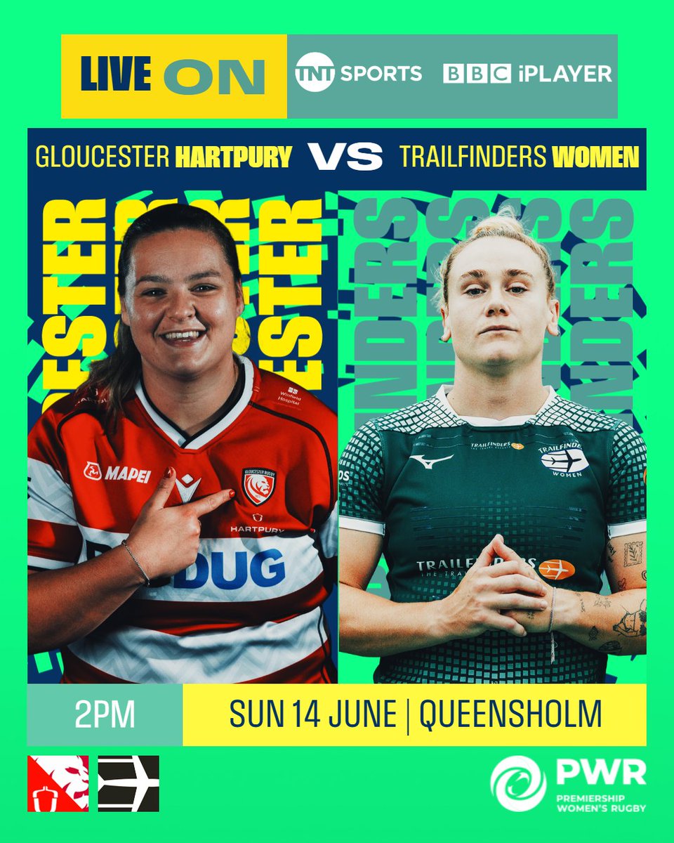 ThePWR's tweet photo. Super Sunday incoming 🔥

Catch @gloshartpury vs @TrailfindersW live on TNT Sports and BBC iPlayer 🎪 ✈️

Then right after you can watch @SaracensWomen vs @ExeChiefsWomen live on TNT Sports 💫 ⚔️ 

#PWR https://t.co/Os9TkB0zPt