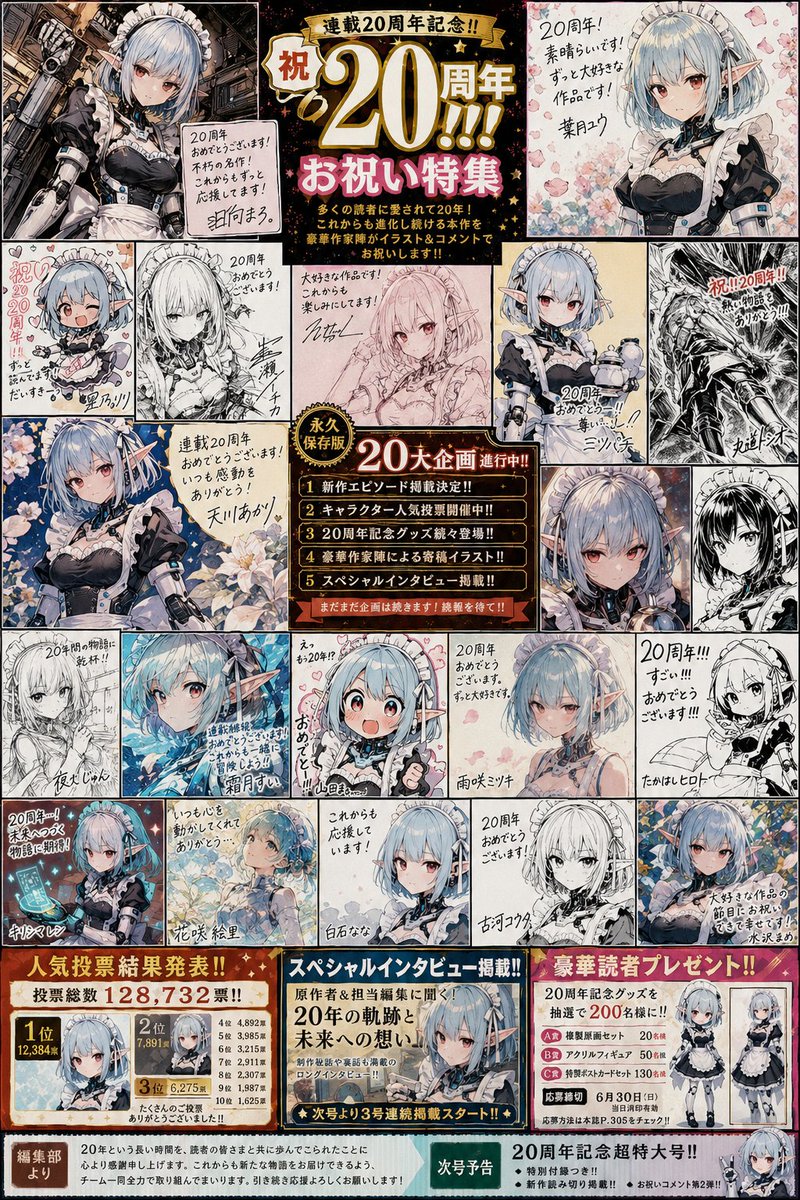 Manga Magazine 20th Anniversary Special Page
