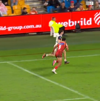 NRLSCPro's tweet photo. If Ramsey Just Dived angling slightly in-field here... He slides over and scores! https://t.co/In8O9cTg8L