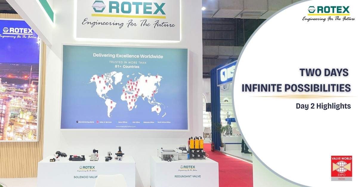 RotexAutomation's tweet photo. 2 days. Countless conversations. New connections. Fresh opportunities.

A big thank you to everyone from Toyo Engineering, L&amp;T, Valmet, Emerson, Reliance, KITZ, &amp; beyond—who visited us at B12.

And yes, our 2oo3 Redundant System definitely stole a bit of the spotlight.

See you! https://t.co/PrrTnXfEfv