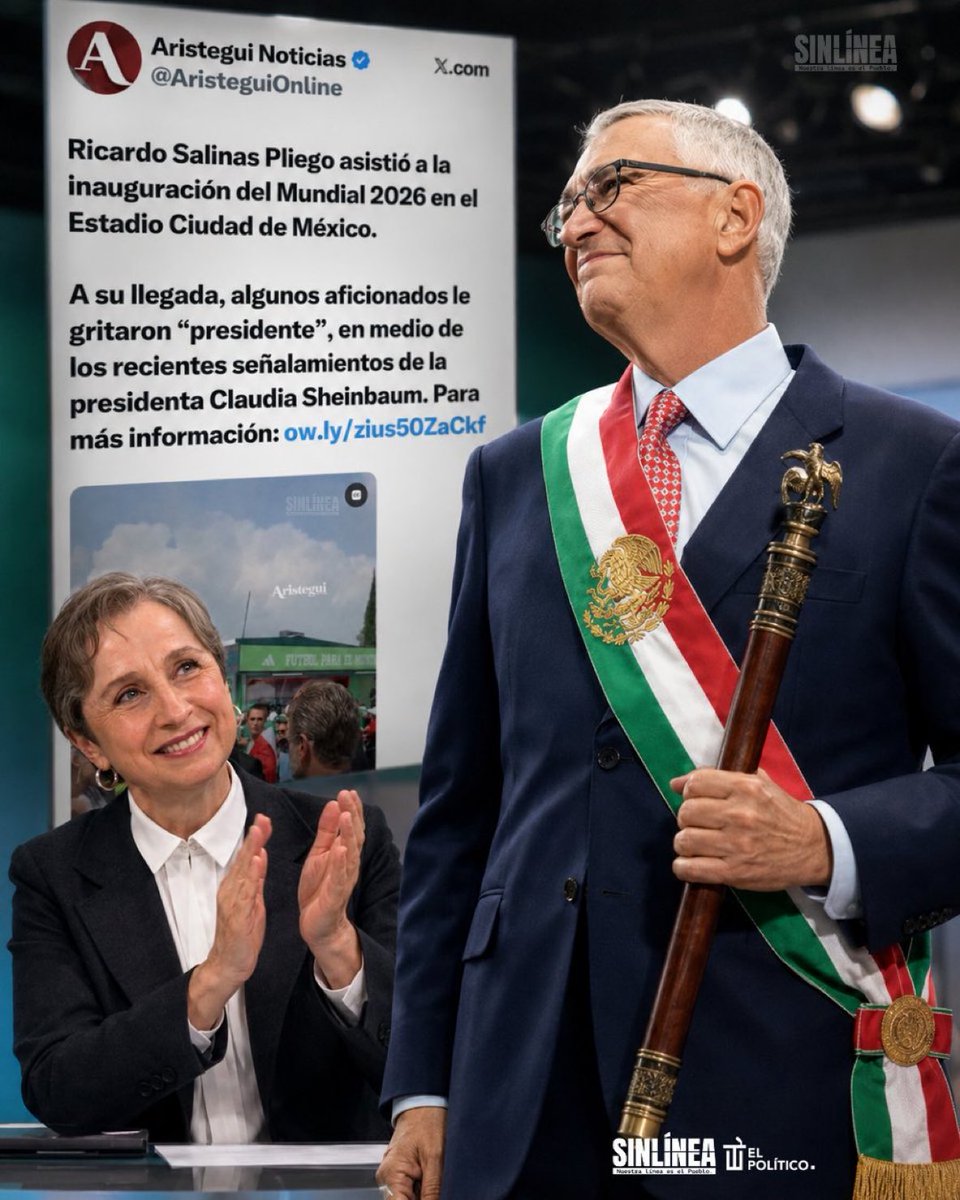 Jesus163429's tweet photo. 🚨 Ni Pati Chapoy se atrevió
a tanto 🤣
‼️Mientras en redes se viralizó el repudio a Salinas Pliego en el Estadio Azteca...
Aristegui prefirió vendernos el cuento de la porra presidencial.
#CrudaRealidad #Aristegui #TíoRichie
De: @SinLinea_Mx https://t.co/2smpAhVc7b