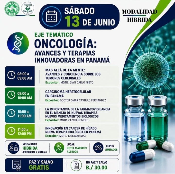 cnalfarmpty's tweet photo. 📌 Los esperamos.

#cnalfarmpty #farmacéuticos #Panamá https://t.co/pAMtBun4MV