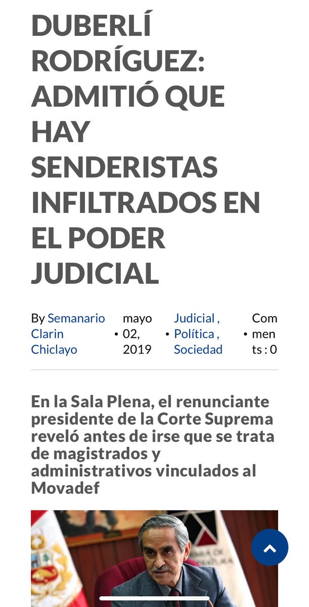 VeritatisPeru26's tweet photo. Gorriti ahora dice que hay temor en el poder judicial porque @Frospigliosi ha dicho que hará limpieza de elementos vinculados al Movadef (Sendero Luminoso)

Le recuerdo a Gorriti la denuncia de Duberly Rodríguez -quien no tiene un pelo de fujimorista- que por lo menos él ha detectado a 800 Senderistas infiltrados en el poder judicial. Jueces y administrativos. 
Esos son los que tienen temor…
Y que bueno que sean separados del estado! 

https://t.co/n5mXH00CI9