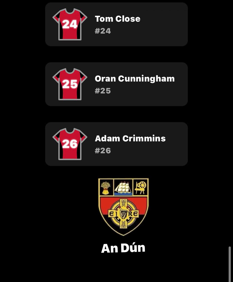 fingac15's tweet photo. Down squad v Laois. 

Good to see Ryan McEvoy,  Adam Crimmins and Patrick McCarthy back in the reckoning. 

#TailteannCup2026 https://t.co/aypUmNibNP