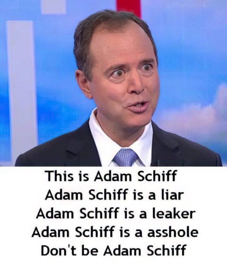 va_curry's tweet photo. @Pixie1z Put Schiff in prison for treason. https://t.co/AAw6dNOg7L