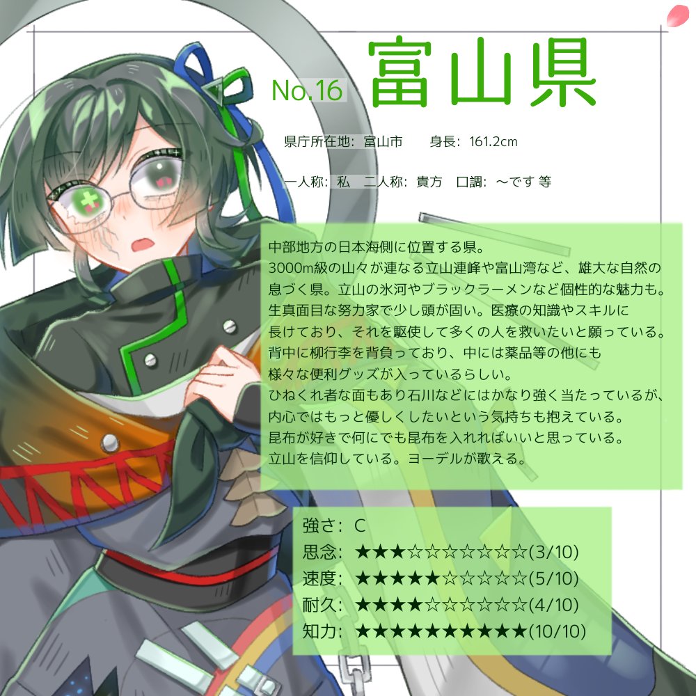 usen_anjerika's tweet photo. 都道府県擬人化㉜
県擬では約1年4カ月ぶりの新実装メガネっ子！！👓️
#日本列島delusion https://t.co/J3MYKZ8EId