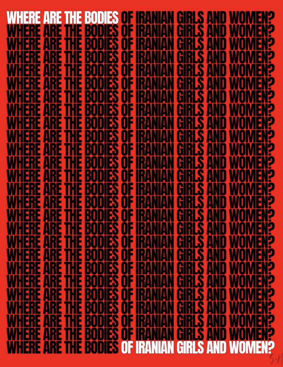 femmeazadi's tweet photo. OÙ SONT LES CORPS DES FEMMES IRANIENNES MASSACRÉES EN JANVIER ?! https://t.co/DN0uBdWyH5