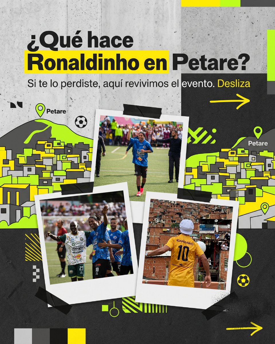 mippci_ven's tweet photo. La pasión por el fútbol y la fiebre del Mundial se instalaron en Venezuela con un gran encuentro que se desarrolló en Mesuca, Petare.

Si te lo perdiste, aquí revivimos este histórico evento donde la magia del deporte que une corazones se hizo sentir junto a Ronaldinho y una fanaticada llena de emoción.