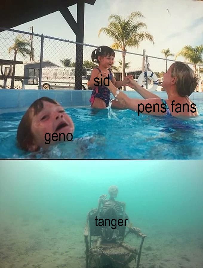 tomchar_hood's tweet photo. how pens fans treat the three-headed monster https://t.co/pvFSaddEI6