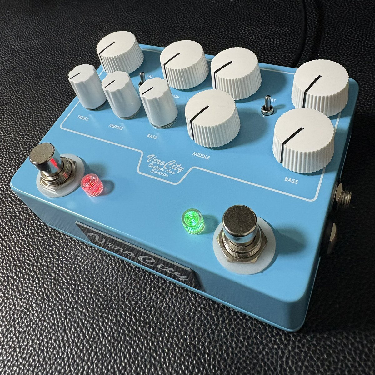 verocityeffects's tweet photo. Today’s VeroCity - FTM-Custom-ES (Fender Tone Master Emulator w/external swiching) Custom order Matt Light Blue!!! https://t.co/p6uKqBZrrx
